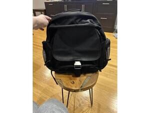 L.L.Bean Black Backpack with Front Buckle Closure